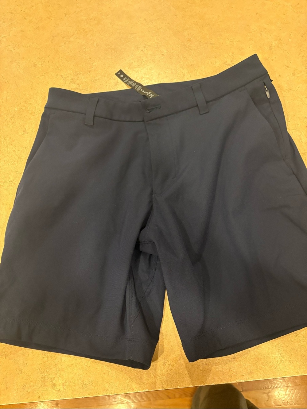 lululemon athletica Men's Dark Blue Flat-Front Performance Shorts